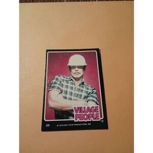 Vintage 1979 Village People Trading Card #20 Disco Era Vintage Music Collectible
